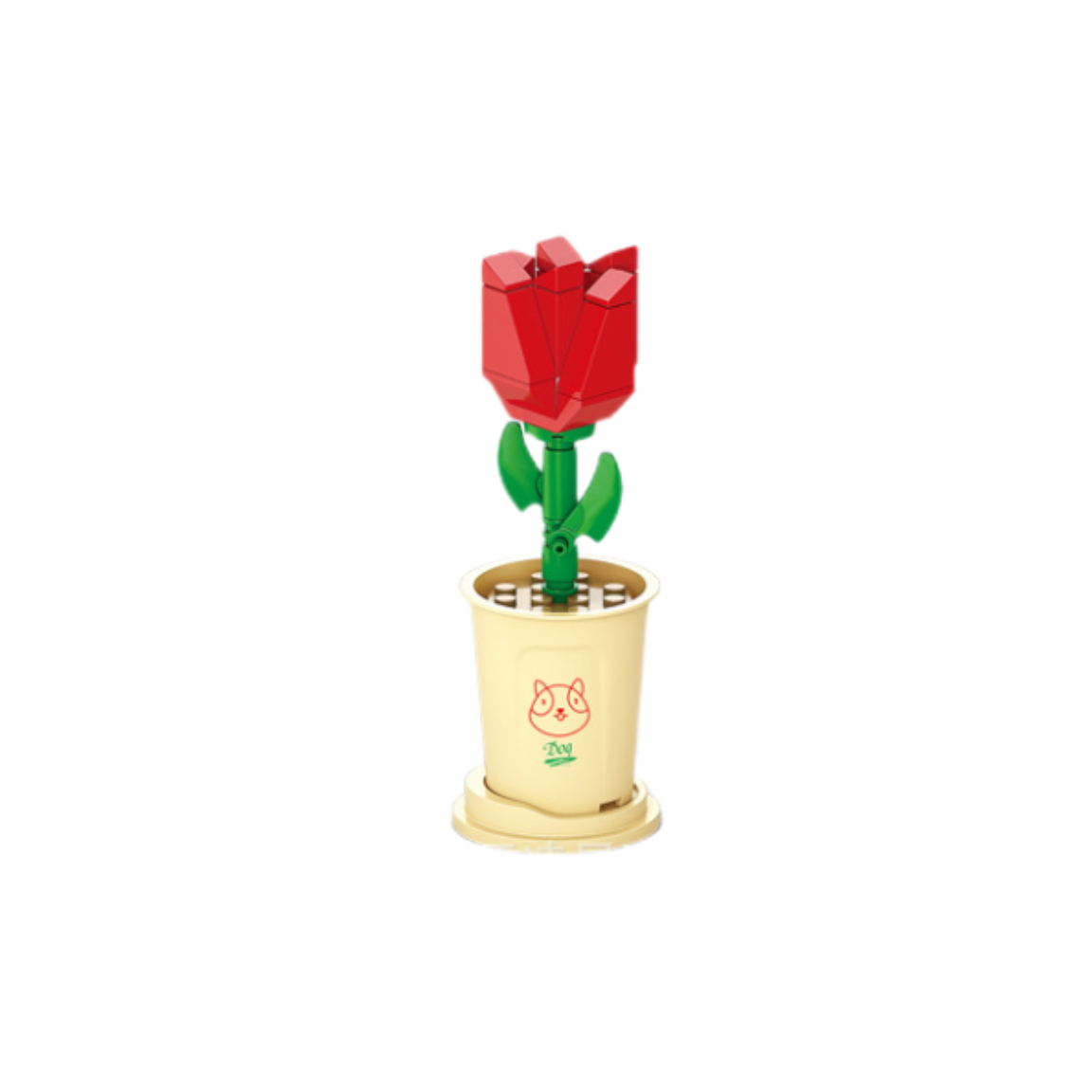 Children's DIY puzzle class assembled building blocks potted plant simulation bouquet small particles