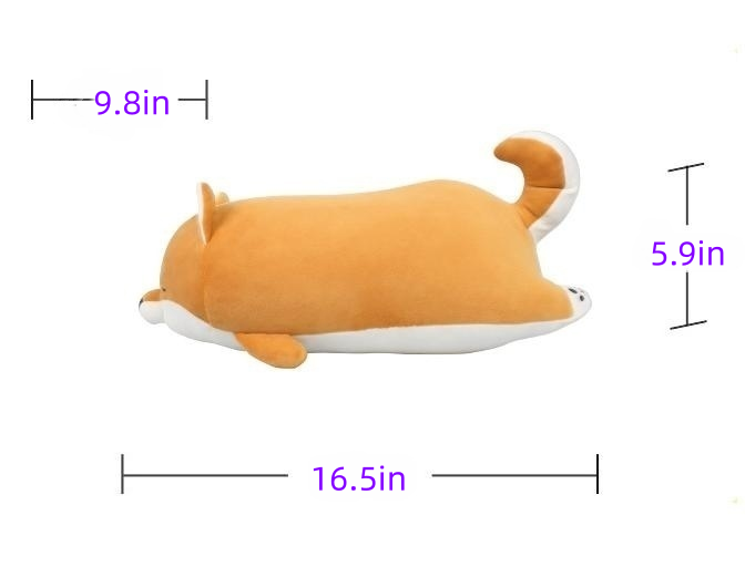 Cute Plush Corgi Pillow - Adorable Stuffed Animal for Cuddling and Lounging