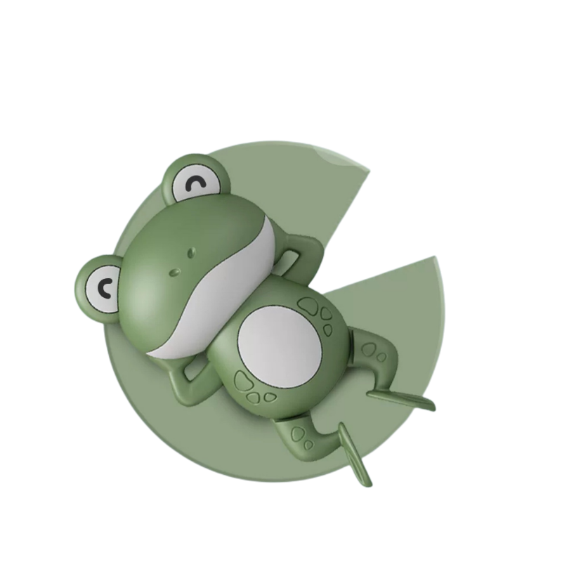 Geometric Small Animal Bath Toy for Children with Wind-Up Chain