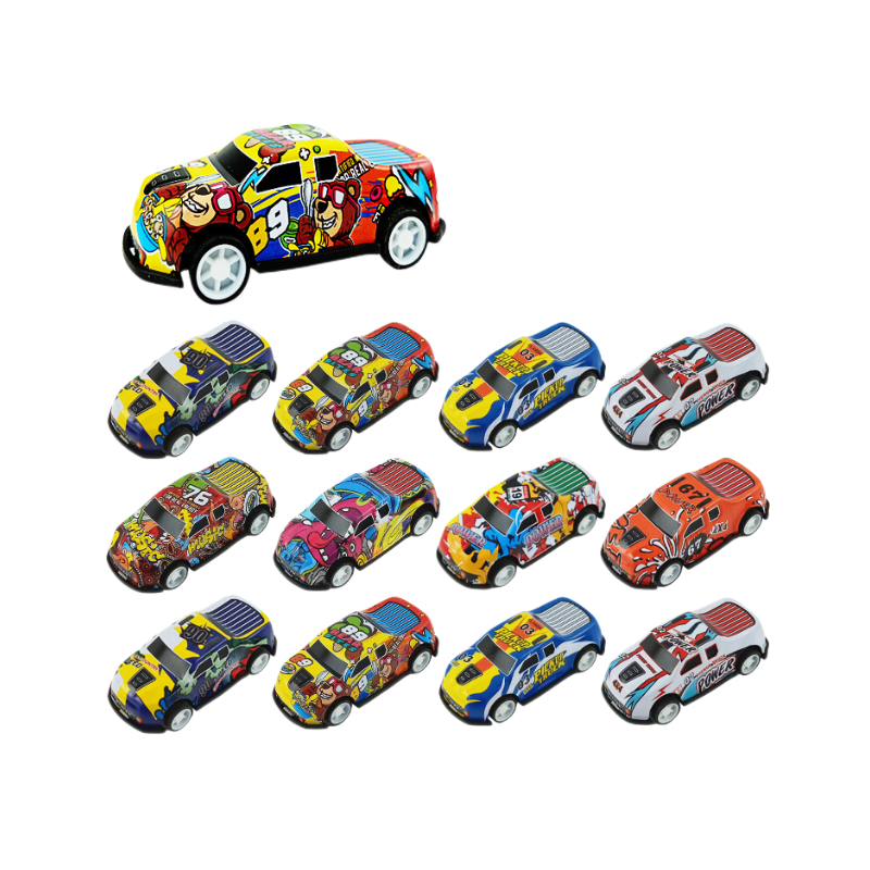 Alloy pull back mini simulation crash resistant car