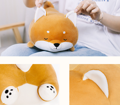 Cute Plush Corgi Pillow - Adorable Stuffed Animal for Cuddling and Lounging