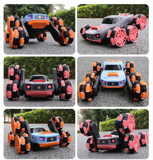 Six-Wheel Remote Control Transforming Stunt Off-Road Climbing Vehicle